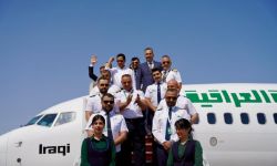 هبوط أول طائرة للخطوط الجوية العراقية في مطار الموصل استعداداً لافتتاحه